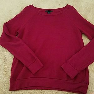 Textured burgundy long sleeve