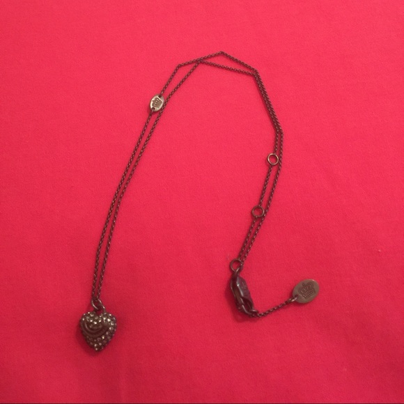 Juicy Couture pave heart necklace
