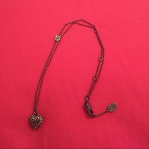 Juicy Couture pave heart necklace