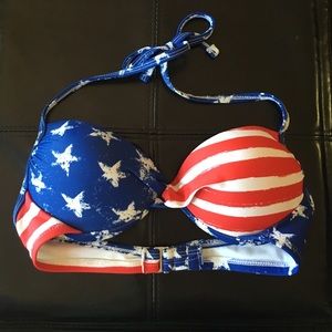 Patriotic push-up swim top