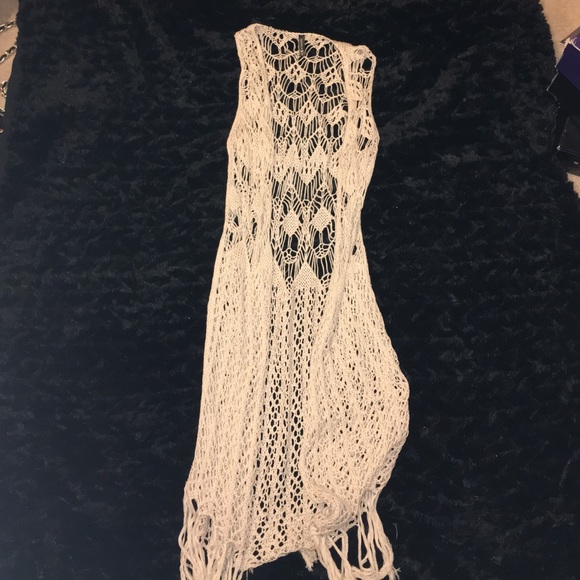 Crochet long vest☮