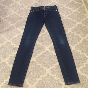 7 FOR ALL MANKIND "The Skinny" jeggings Sz 27