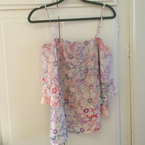 Maeve floral print silk top
