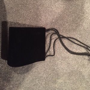 Black velvet evening bag
