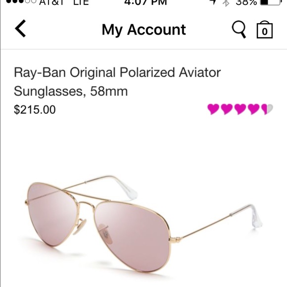 Ray ban sunglasses. Worn 1x. With the case.