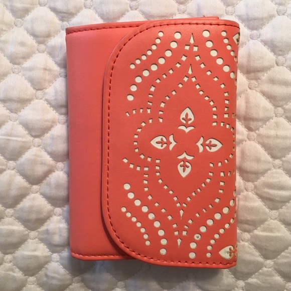 Vera Bradley Coral Cut out leather wallet