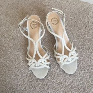 I. Miller White Sparkle High Heels
