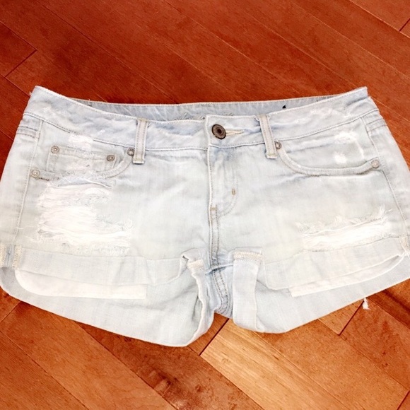 Distressed American Eagle denim shorts