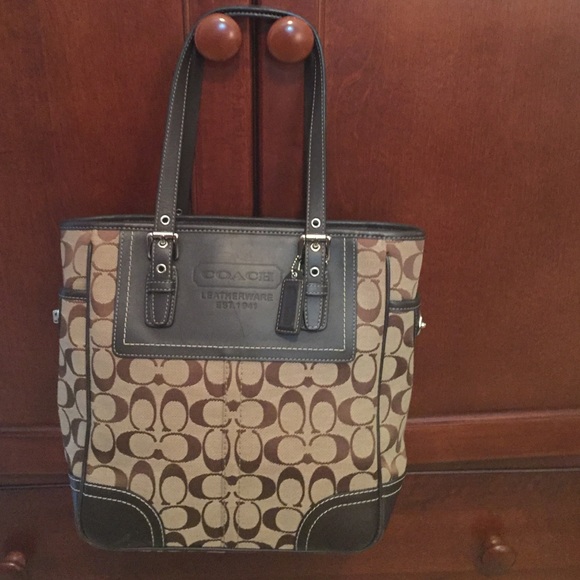 Coach Brown Signature Tote