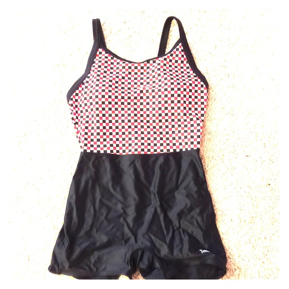 Checkered One-Piece Swimsuit