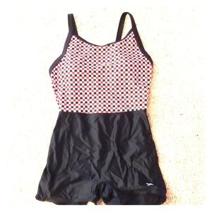 Checkered One-Piece Swimsuit