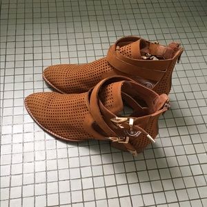 Sam Edelman brown leather ankle boots