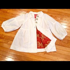 Free People off-white linen jacket