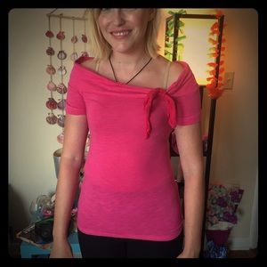 🚫SOLD🚫 A&F Pink Off-the-Shoulder Shirt