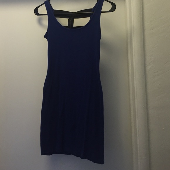 Blue cutout back dress