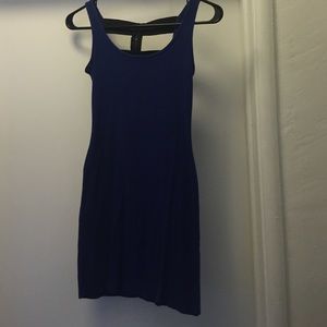 Blue cutout back dress