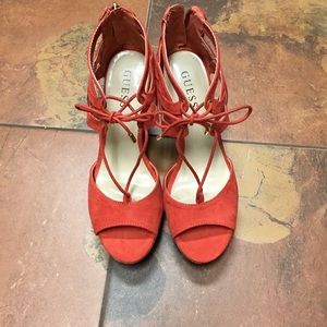 Guess wedge shoes. NWOT