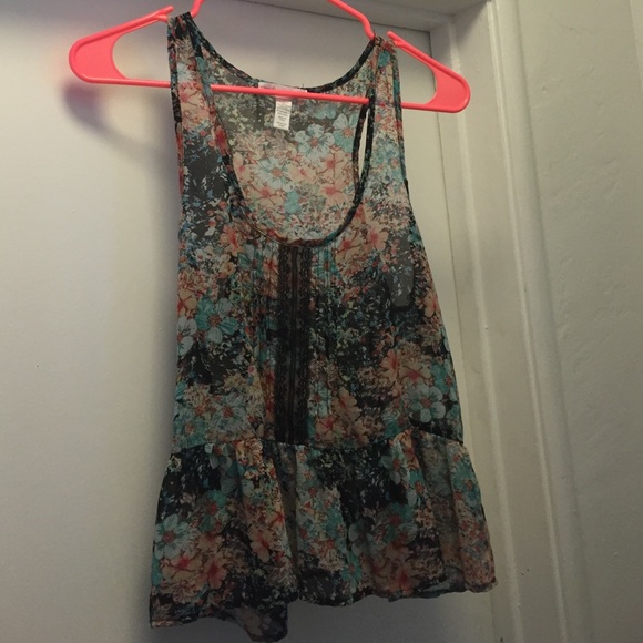 Sheer floral top
