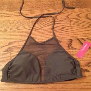 NWT GREY XHILARATION BIKINI TOP