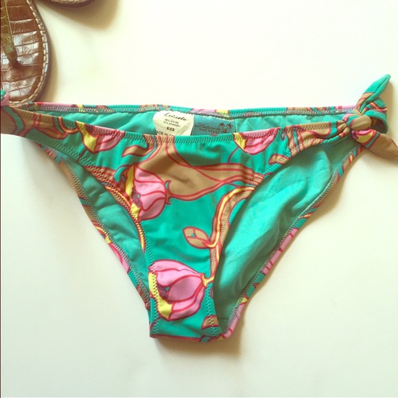 Letarte Floral Print Bikini Bottoms