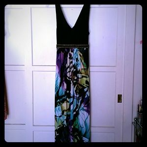 Tropical print maxi dress!