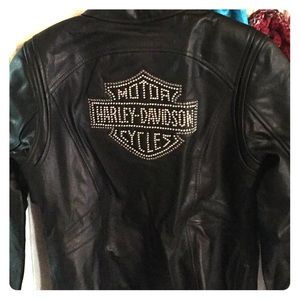 Ladies cute bling Harley Davidson Leather Jackey