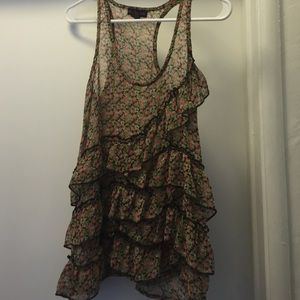 Ruffle sheer tank
