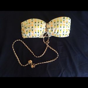 VS pineapple print bikini top