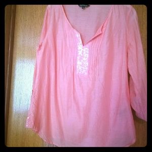 Beautiful Coral sequin blouse