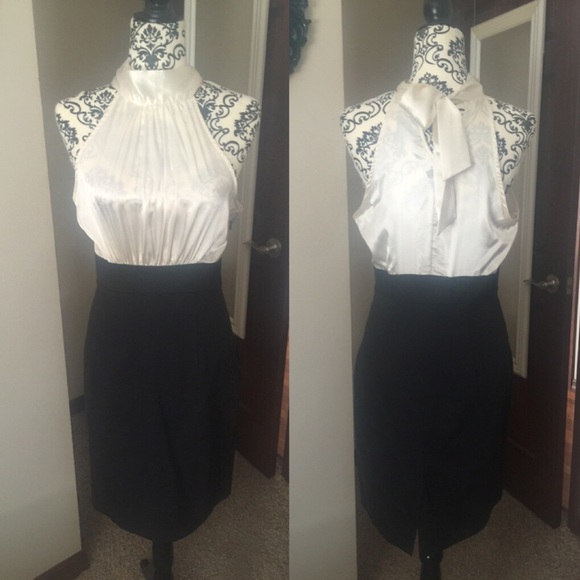 Black and Ivory Cocktail Dress