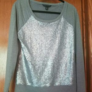 Gray Sequin sweatshirt
