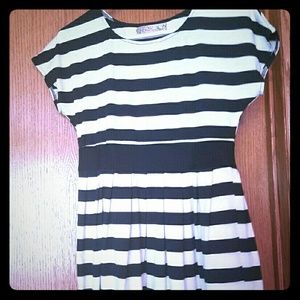 Black and ivory dress