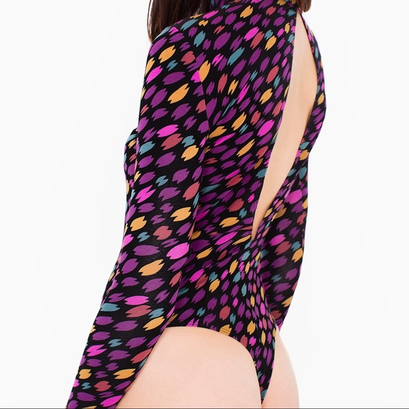 AMERICAN APPAREL PRINTED RYDER BODYSUIT NEW !