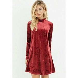 Crushed Velvet Mock Neck
