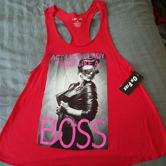 Red tank top