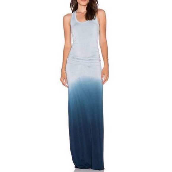 Ombré Ruched Racerback Tank Maxi Dress - Picture 2 of 4