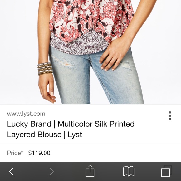 Lucky brand silk multi-layer top - Picture 2 of 2