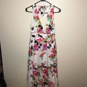 Adrianna Papell floral halter dress