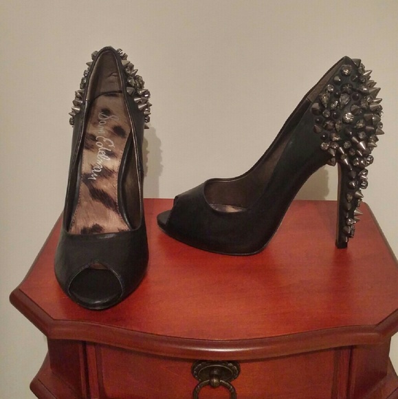 Sam Edelman Lorissa Spiked Studded Peep Toe Heels