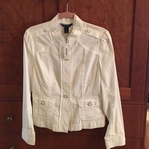 White jacket 95% cotton 5% spandex