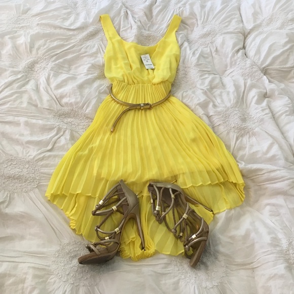 Bebe expressive Hi-low pleated dress. $40