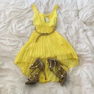 Bebe expressive Hi-low pleated dress. $40