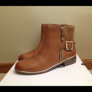 SOLD Cognac Brown Ankle Booties