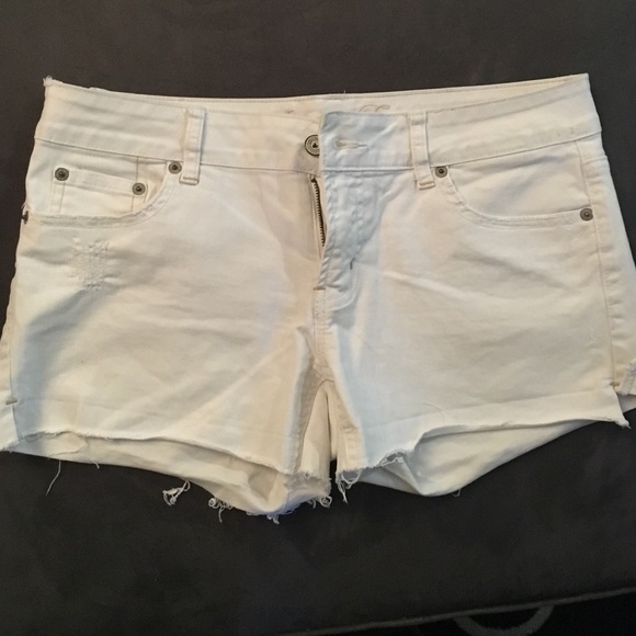 American Eagle White Jean Shorts