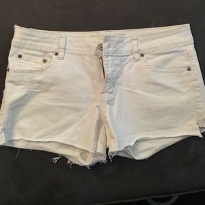 American Eagle White Jean Shorts