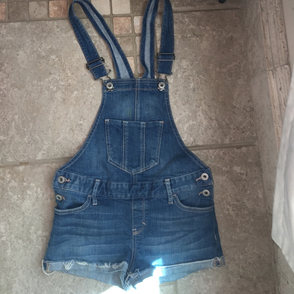 Abercrombie kids denim overalls-- lightly worn!!