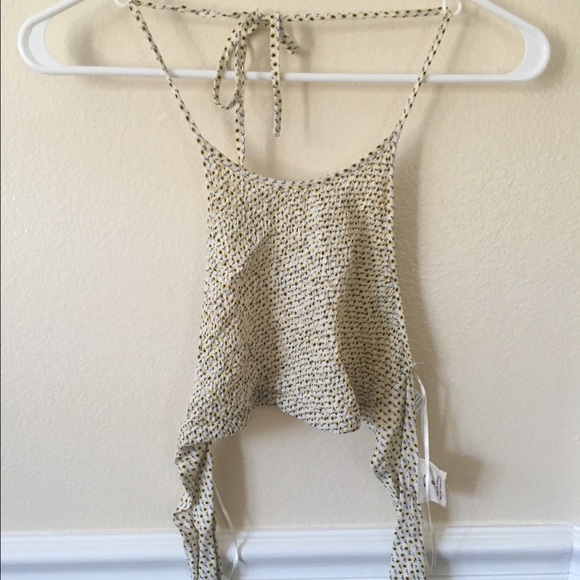 Halter top with little yellow flowers