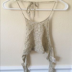 Halter top with little yellow flowers