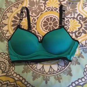 Pink cage sports bra