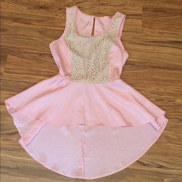 Pink Peplum Tank